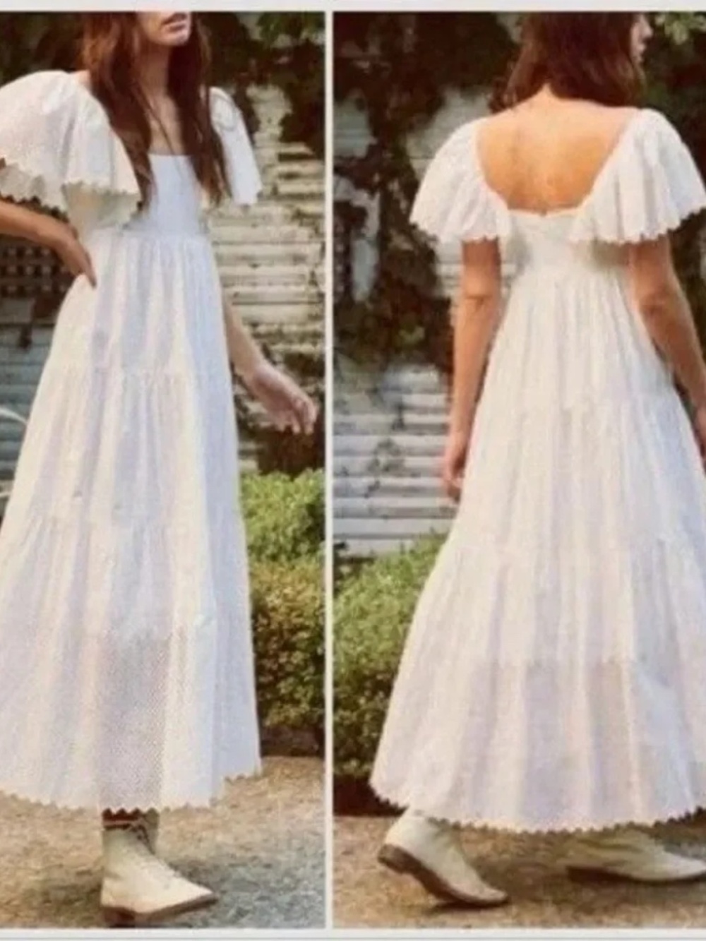 THE GREAT NWT Eyelet Hummingbird White Size 3 Mdi Dress Coquette Coastal Cowgirl